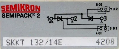 USED SEMIKRON SKKT-132/14E THYRISTOR SKKT13214E