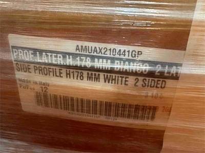 Used SALICE SIDE PROFILE H178 MM WHITE 2 SIDED Misc Woodworking Parts Florida US | MachineryMax #1437876