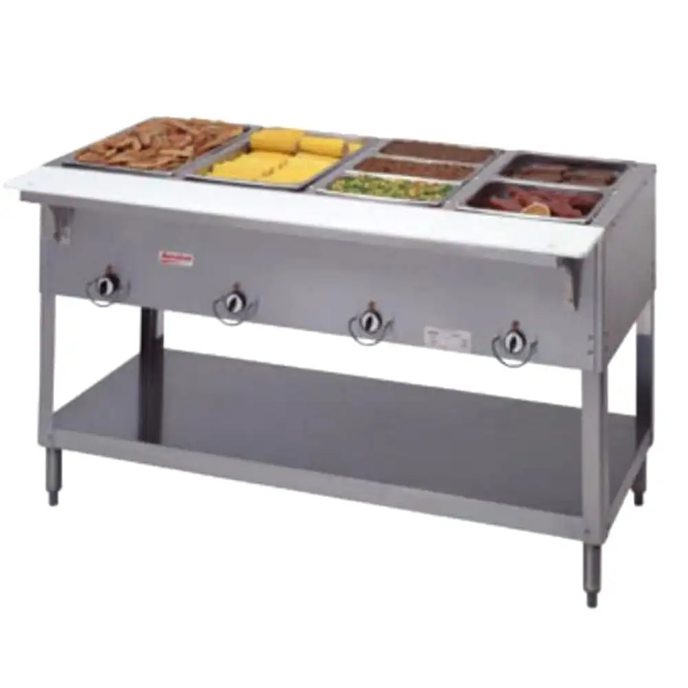 Duke E304SW 58 3/8" Hot Food Table w/ (4) Wells & Cutting Board, 208v/1ph