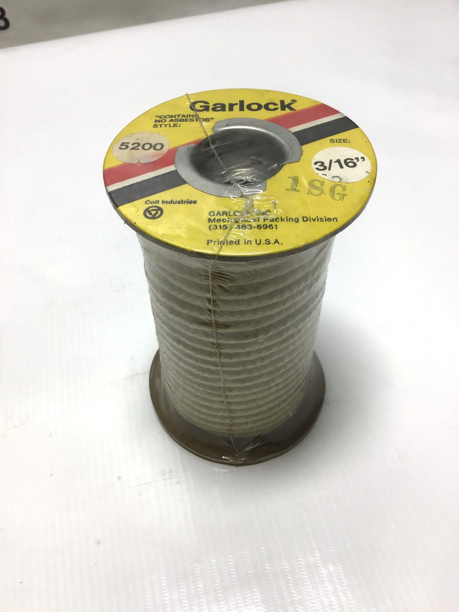 Garlock 41097-1012 Style 5200 Synthetic Fiber Compression Packing – 0.188″ Square