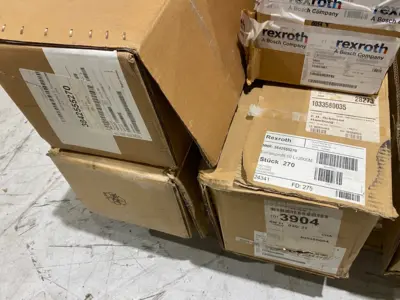 USED BOSCH REXROTH SLOT PROFILE L=2000 GRAY, BLACK LOT OF APPROX. 1200