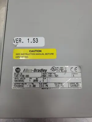 Used Allen-Bradley 1398-DDM-005 Ser A Ultra Series Servo Drive, Ver. 1.53 Servo Drives | Palmetto Automation #1148620