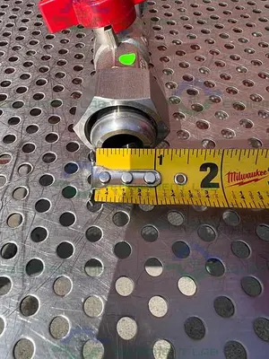 NEW CHEMGLASS STAINLESS STEEL BALL VALVE MALE TO FEMALE 1/2"