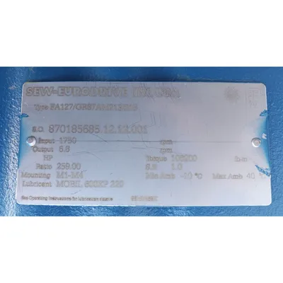 NEW SEW EURODRIVE FA127/GR87AM213/215