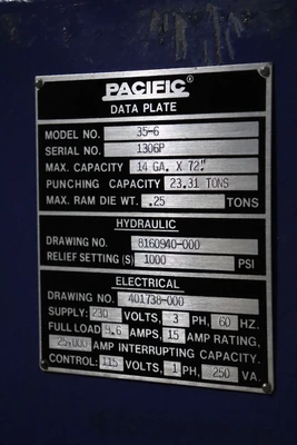 USED PACIFIC 35-6
