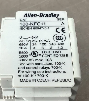 ALLEN BRADLEY 100-KFC11 /A CONTACT BLOCK 4C-29