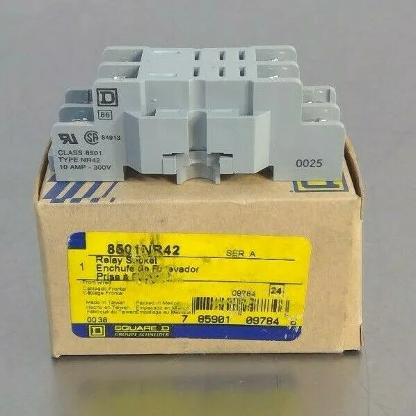 Square D - 8501NR42 Series A - Relay Socket 4H