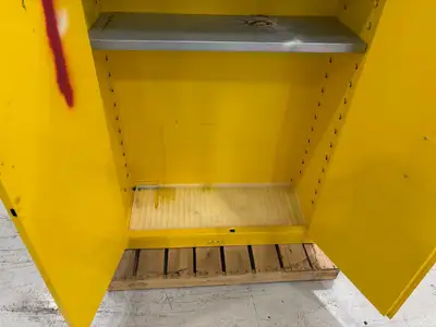 Used ULINE 45 GALLON CAPACITY FLAMMABLE LIQUID STORAGE CABINET Misc Industrial Equipment | Maverick Industrial Sales #1113283