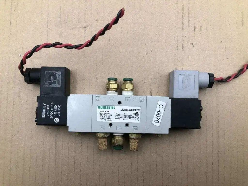 Numatics Solenoid Air Control, 1/4″, 24VDC L12BB552B060T61 Asco