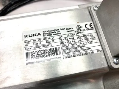 USED KUKA SERVO MOTOR 2,5KW L1 ME