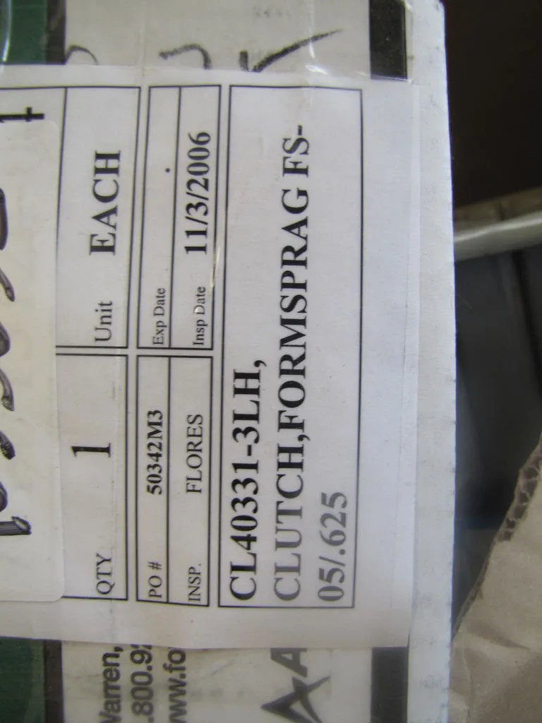 NEW FORMSPRAG CLUTCH CL40331-3LH