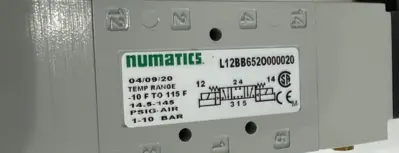NEW NUMATICS L12BB652O000020 SOLENOID VALVE
