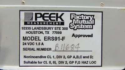 Polysonics ERS91-F Flow Meter Used