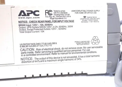 NEW AMERICAN POWER CONVERSION APC BR500 BATTERY BACKUP 300W 500VA 120V