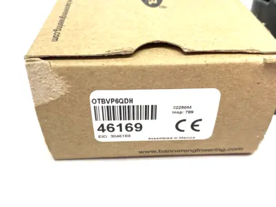 New | in-Stock Banner Engineering Momentary Action Touch Button w/Black F.C. 46169 NO LOCKNUT Photoelectric Sensors Michigan US | Maverick Industrial Sales #1403029