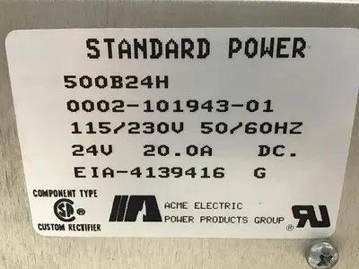 USED ACME ELECTRIC 500B24H