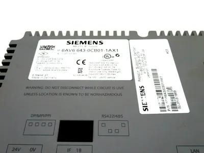 USED SIEMENS 6AV6 643-0CB01-1AX1 OPERATOR INTERFACE 8" TOUCH 6AV66430CB011AX1