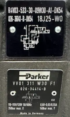 NEW PARKER R4V03-533-30-09W30-A1-DK54 SOLENOID VALVE 026-36141-B-DK54