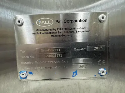 USED 2017 PALL OENOFLOW FIT CROSSFLOW FILTER