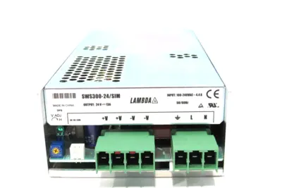 NEW LAMBDA SWS300-24/SIM POWER SUPPLY 100-240VAC 50/60HZ SWS30024SIM