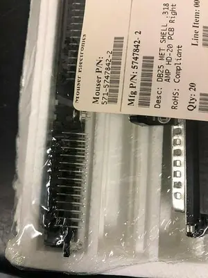 5747842-2 D-Sub Standard Connectors DB25 MET SHELL .318
