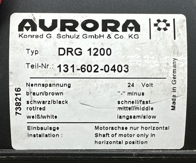 NEW AURORA 131-602-0403