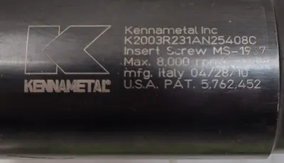 Used KENNAMETAL K2003R402AN25408C Misc Industrial Equipment Kentucky US | Aucto #687019