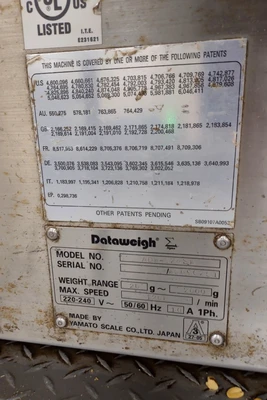 USED YAMATO SCALE CO. ADW-524 SW