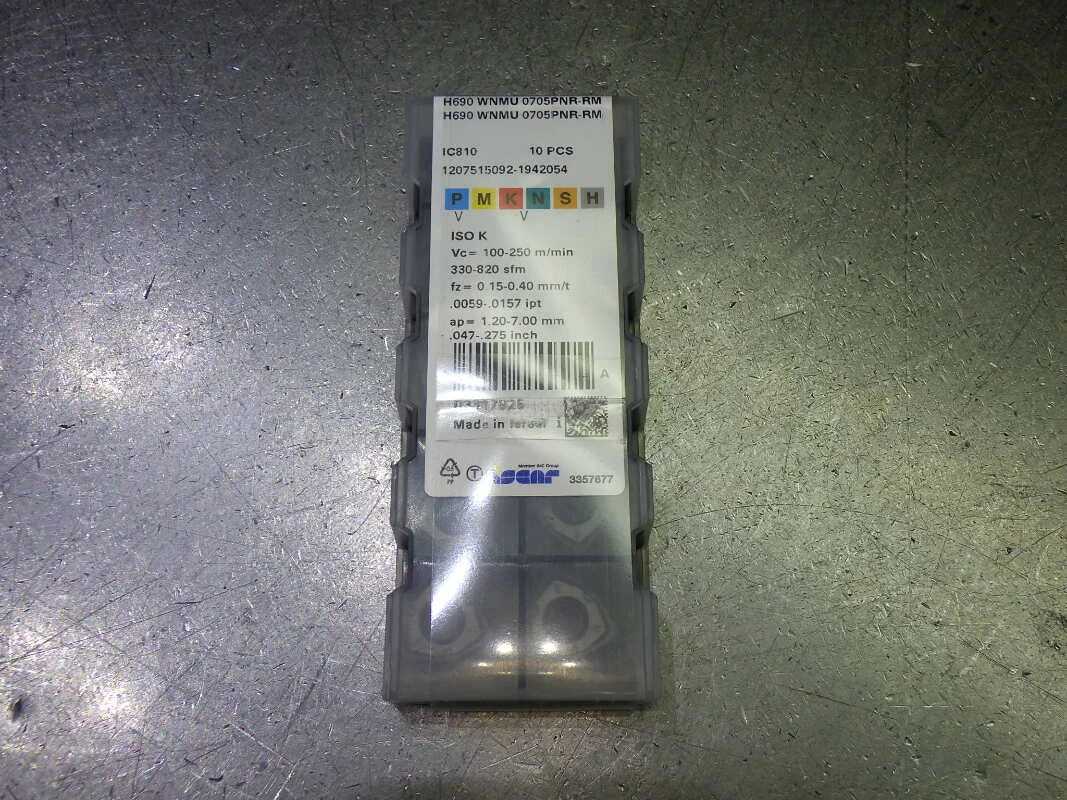 Iscar Carbide Milling Inserts QTY10 H690 WNMU 705PNR-RM IC810 (LOC1975A)