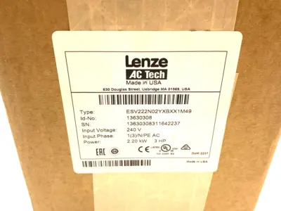 ESV222N02YXBXX1M49 | Lenze  SMVector AC Drive 3HP 240V 13630308 - New