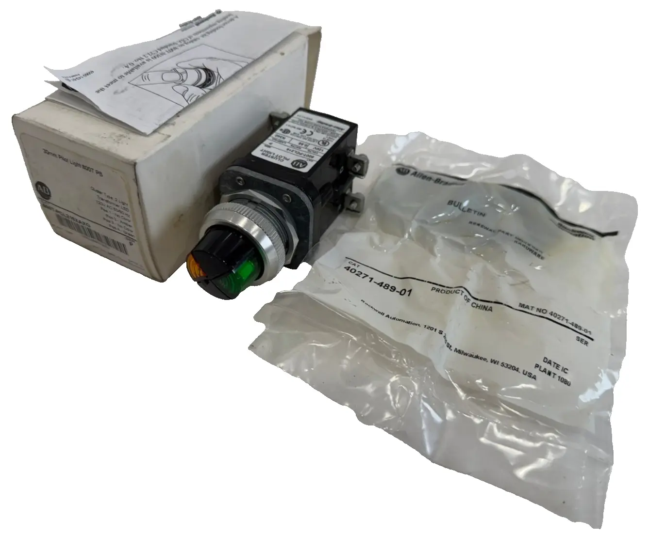 ALLEN BRADLEY 800T-PCL216XAXG PILOT LIGHT SER.P 800TPCL216XAXG NEW, SURPLUS