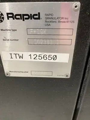 F-19K | Rapid Force Granulator  480V For Repair - For parts or not working