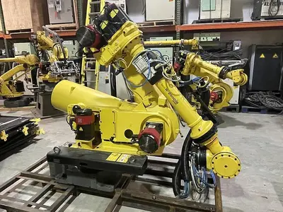Used 2012 FANUC R2000IB/100P 6 AXIS 3500 MM X 100 KG PEDESTALL MOUNT ROBOT Robotics | Harbor Machinery Inc. #1283343