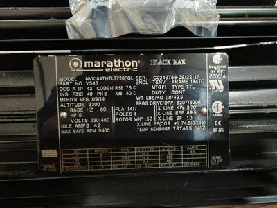 Marathon Electric NVK184THTL7726FGL ELECTRIC MOTORS | ESS Industrial Equipment Sales (6)