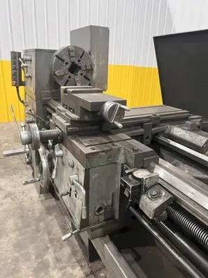 24" X 120" TOOLMEX PONAR MODEL #TUR-63 GAP BED ENGINE LATHE, 3.5" HOLE: STOCK #22195