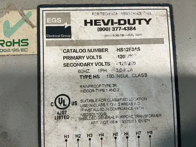 Used EGS ELECTRICAL GROUP HS12F3AS Distribution Transformers Ohio US | HGR 24 #1312258