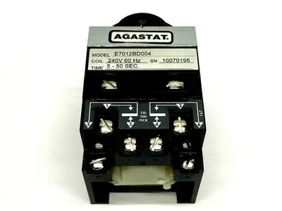 NEW TYCO AGASTAT TIME DELAY RELAY 240V DC COIL 5-50 SEC.