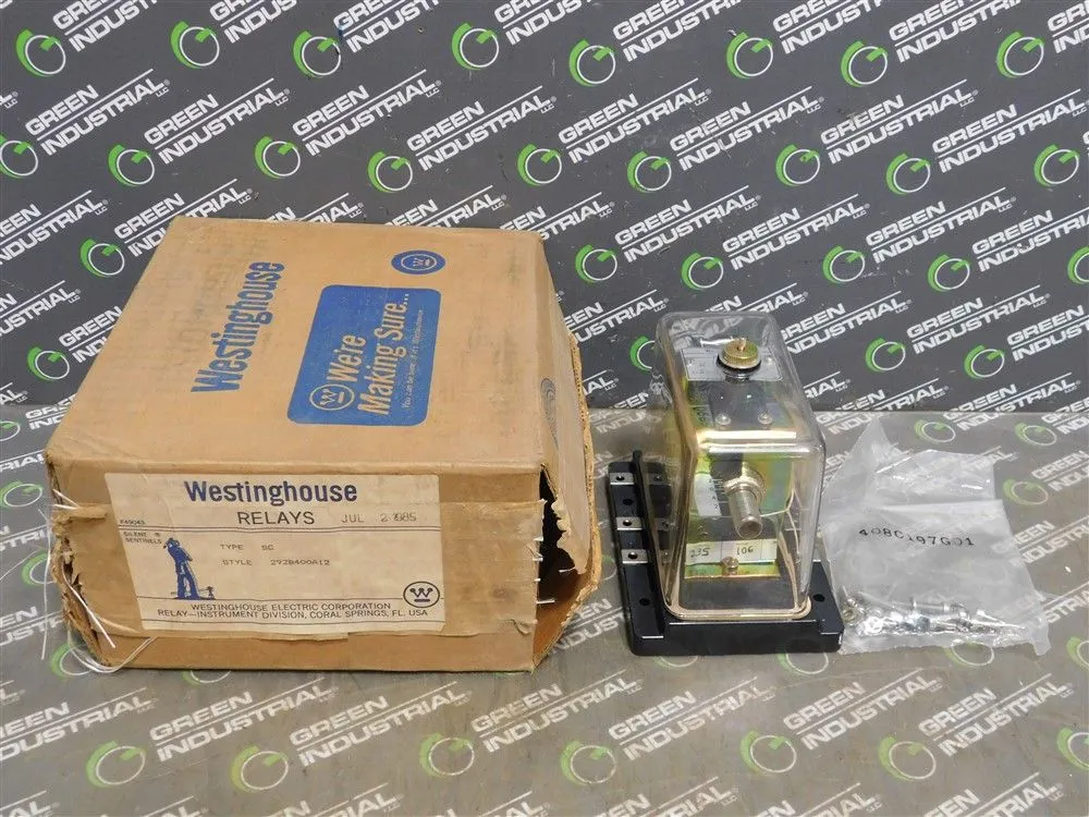 Westinghouse Type SC Style 292B400A12 Current Relay 2-8A 25-60Hz New