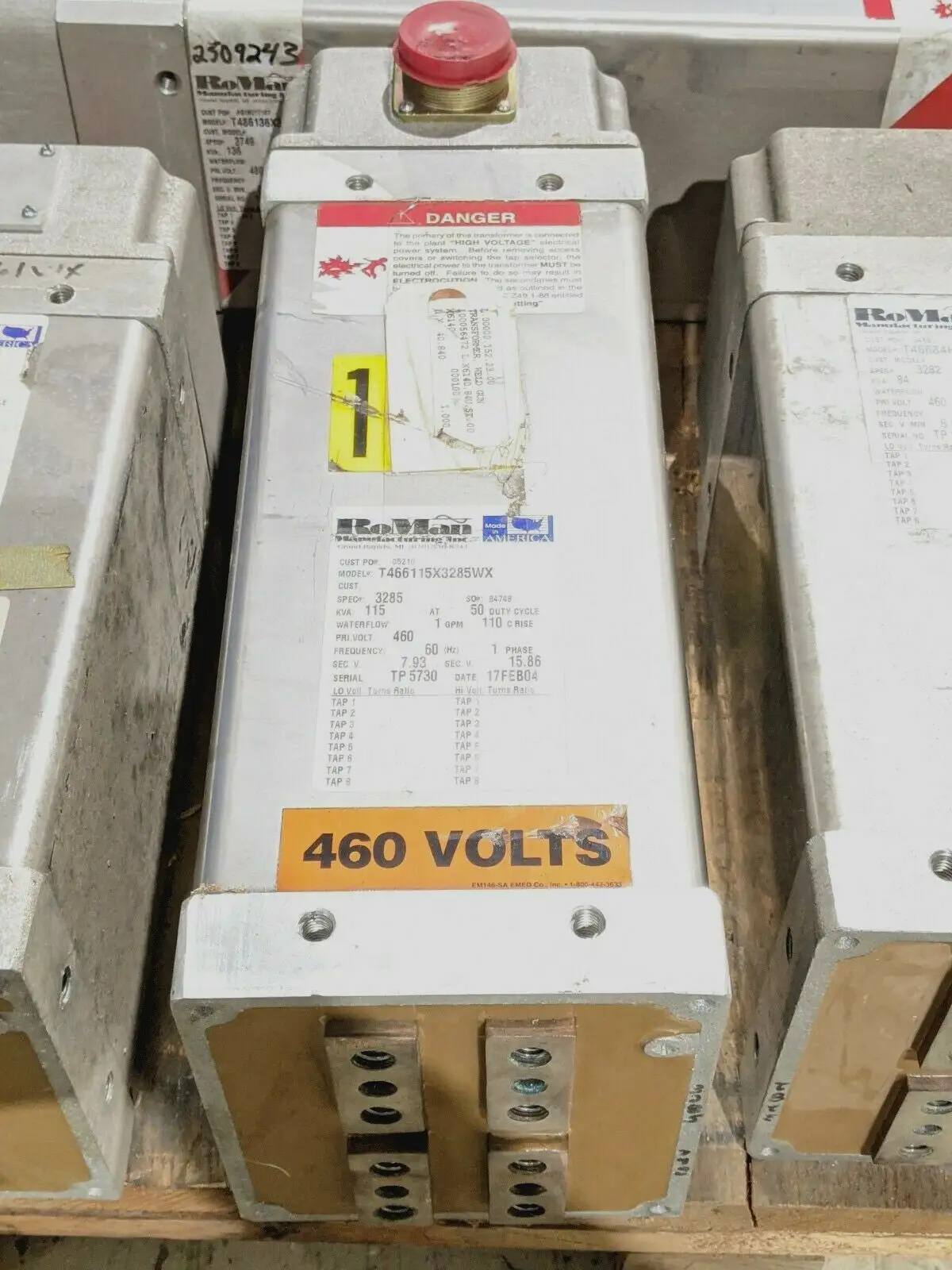 Used Roman T466115X3285WX Welding Transformers Michigan US | Maverick Industrial Sales #1467864