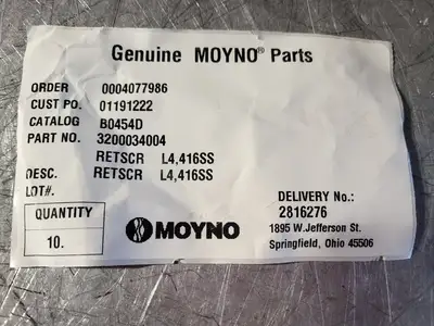 New | in-Stock MOYNO 3200034004 Parts (Hydraulics and Pneumatics) British Columbia CA | Lenmark #258425