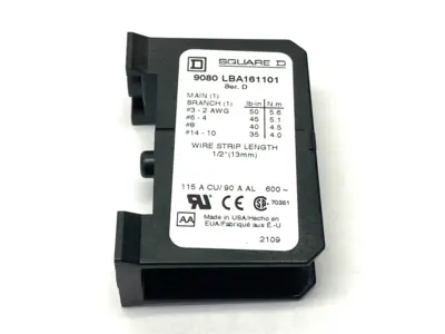 Used Square D Ser. D Power Distribution Block 1-Pole, 600V Terminal Blocks Michigan US | Maverick Industrial Sales #1496057