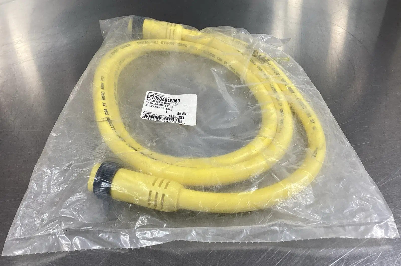 BRAD HARRISON 227020A01F060 PVC Cordset 6 Ft 7 Pin 5B-17