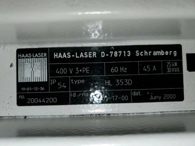 USED HAAS HAAS LASER HL 353D