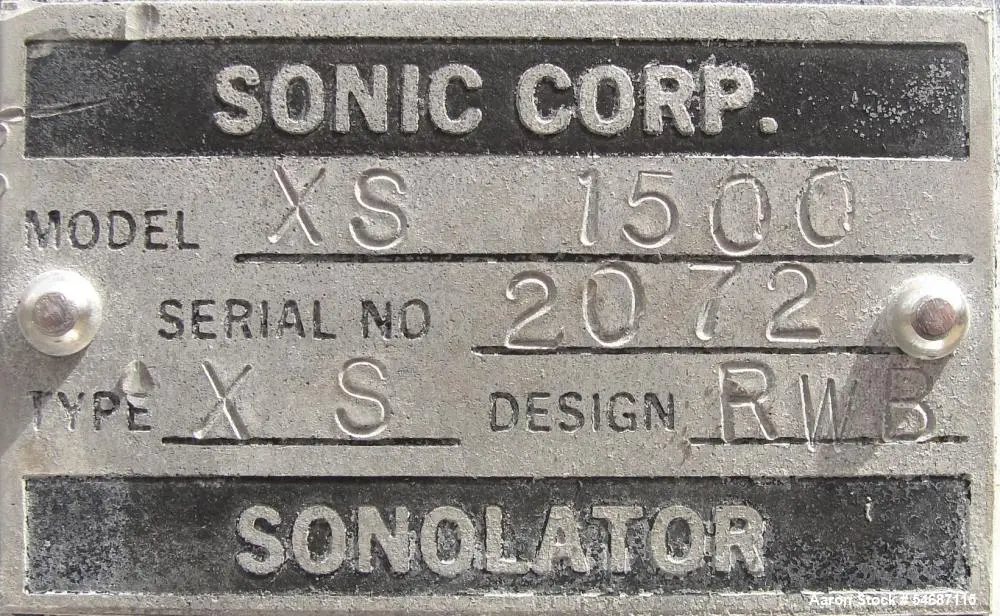 Used SONIC XS-1500 Homogenizers Illinois US | Aaron Equipment #1515573