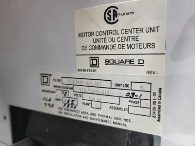 USED SQUARE D MODEL 6