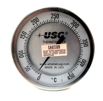 NEW USG 5" THERMOMETER 0-450C 8" STEM