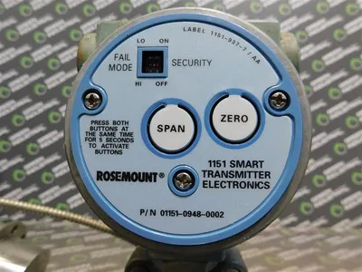 Rosemount 1151GP8S22D6S1B4L4 Diff. Pressure Transmitter 1000 PSI Max. Used