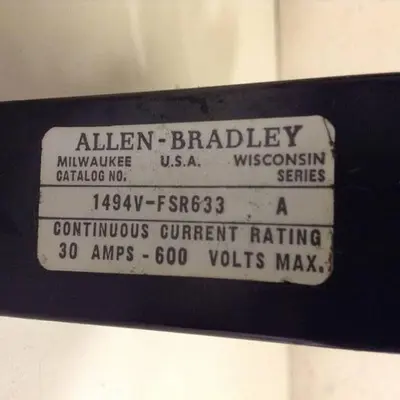 USED ALLEN BRADLEY 1494V-FSR633 SER A