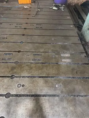 12' X 4' X 14" T-SLOTTED FLOOR PLATE: STOCK #23498