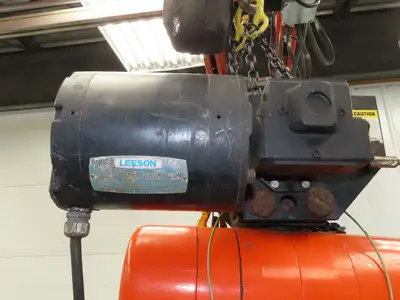 CM Lodestar L 1 Ton Electric Chain Hoist 20' Lift 16 FPM 635 Power Trolley 3PH